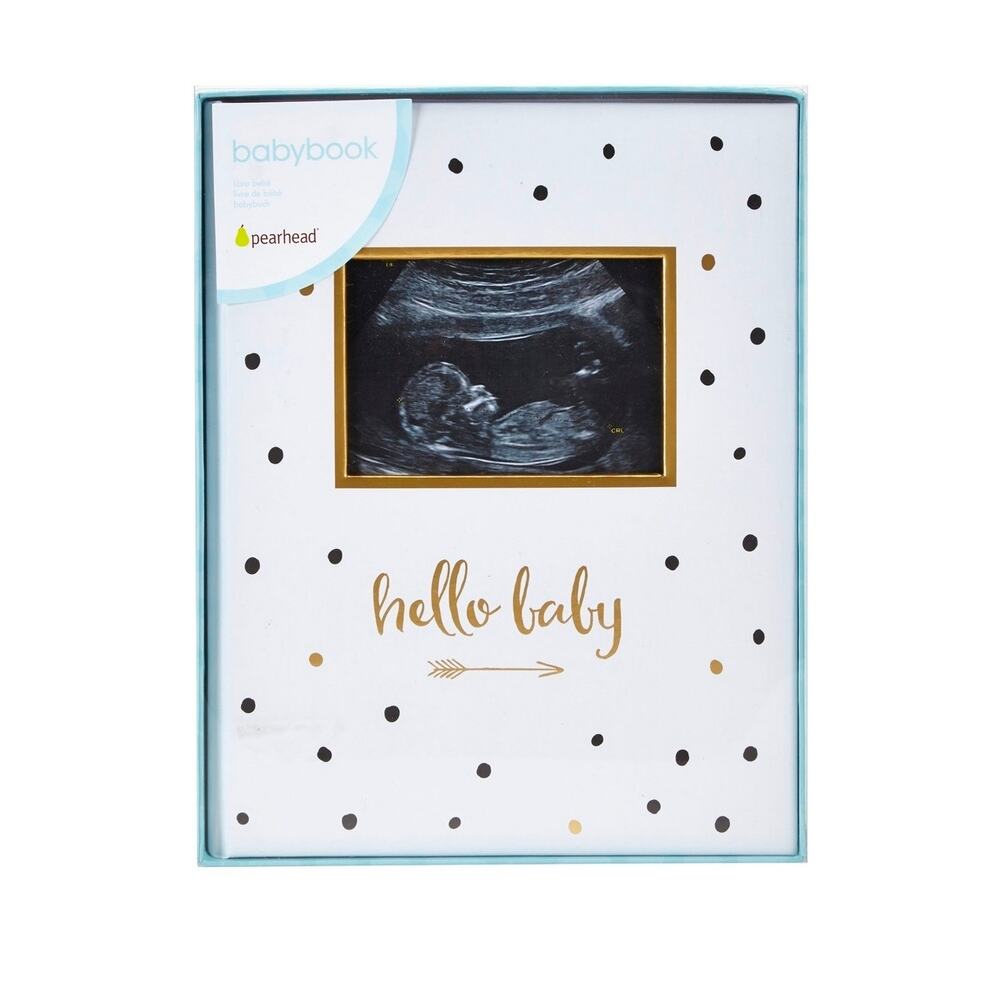 PEARHEAD Hello Baby Polkadot Baby Memory Book NWB
